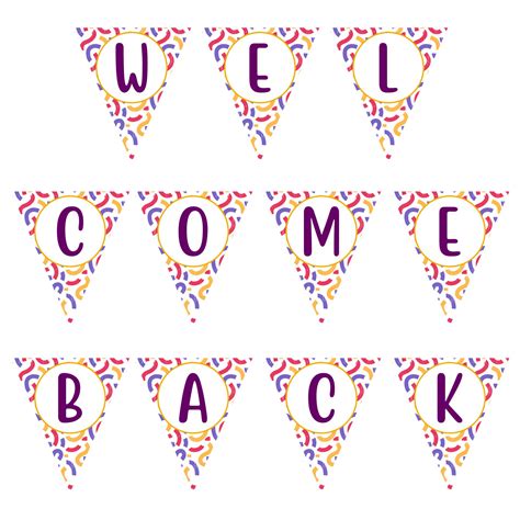Free Printable Welcome Back Sign
